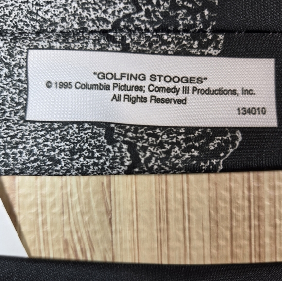 GOLFING STOOGES Necktie NWT Ralph Marlin 58 inch Vintage - Picture 6 of 6